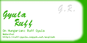 gyula ruff business card